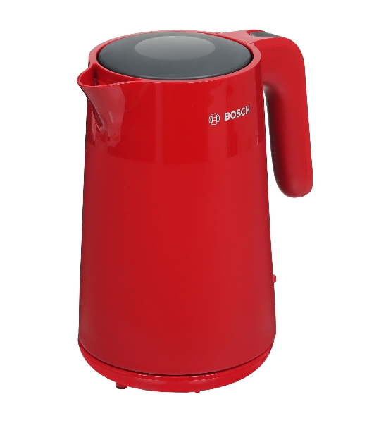 Электрочайник Bosch TWK2M164 красный, 1.7 л, 2400 Вт, скрытый нагревательный элемент