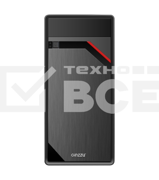 Компьютерный корпус Ginzzu D180 2*USB 2.0,AU w/o PSU