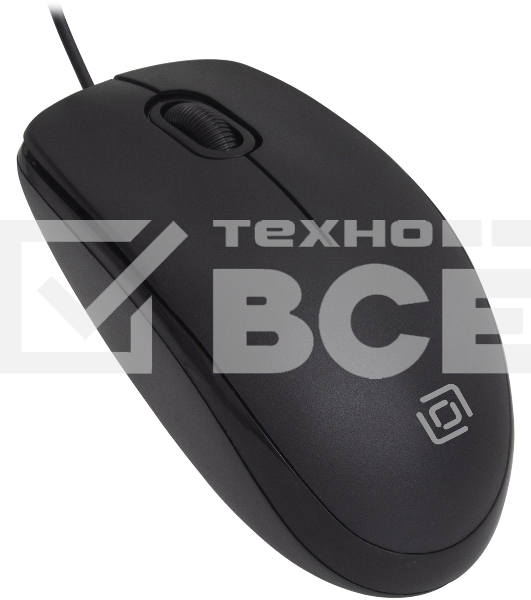 Мышь проводная Oklick 195M черный, 800 dpi, USB, кнопки - 3