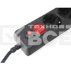 Сетевой фильтр Гарнизон EHLB-1 5р 10А 1.8м черный, фото3