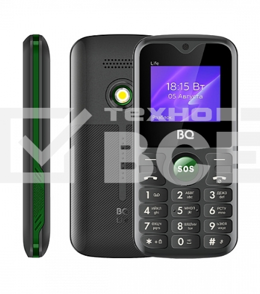 Мобильный телефон BQ 1853 Life черный/Green