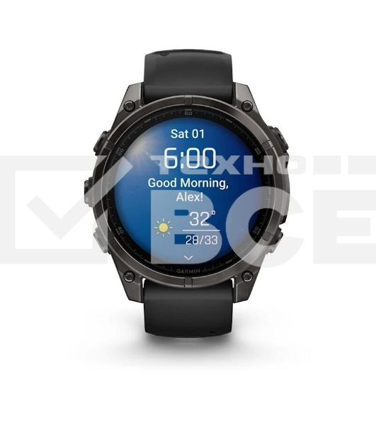 Смарт-часы Garmin Fenix 8 AMOLED Sapphire угольно-черный DLC, черный 47мм