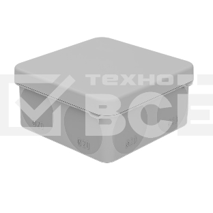 Коробка распаячная Rexant для прямого монтажа ОУ, HF, 80х80х40мм, IP67 (мембранные вводы)