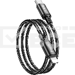 Кабель Hoco X89 Wind iP USB Type-C (m)-Lightning (m) 1м черный коробка, фото3