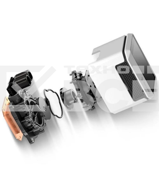 Система жидкостного охлаждения DEEPCOOL MYSTIQUE 240 WH белый, 120 мм, алюминий, 2150 об/мин, 36.49 дБ, 3 pin, 280 Вт