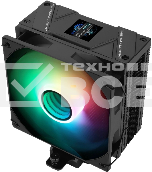 Устройство охлаждения(кулер) Thermalright Assassin Spirit 120 Vision ARGb Soc-AM5/AM4/1200/1700/1851 черный 4-pin 27dB Al+Cu LCD Ret (AS120-VISION-BL-ARGb)