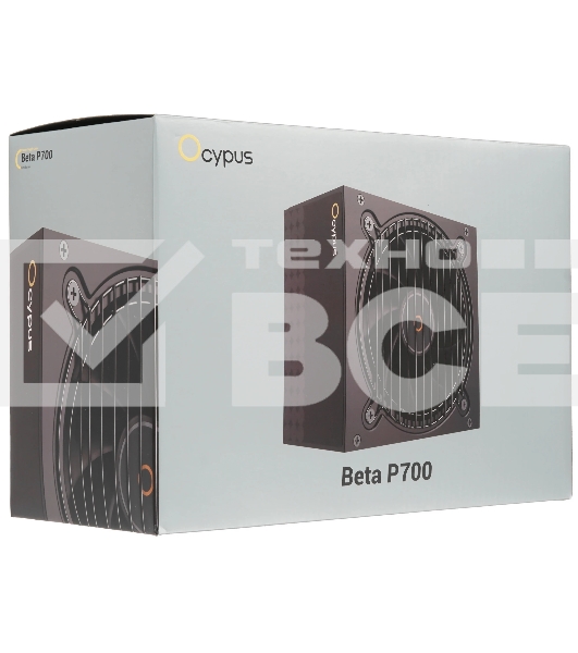 Блок питания 700W Ocypus Beta P700 BK (ATX, APFC, 20+4 pin, 120мм fan, PCI-E 6+2Px2, 3xSATA) (Beta-P700-N1HDBK024X-EU)