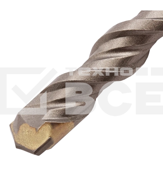 Бур по бетону Denzel двойная спираль, Cobalt W-tip, 12x210 мм, SDS PLUS