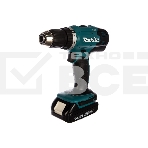Дрель-шуруповерт Makita DDF453SYE ак 18В,2х1.5А·ч Li-ion,БЗП-13мм,0-400\1300об\м,42\27Нм,1.8кг,чем, фото 1
