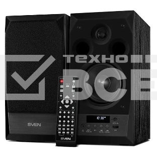 Акустическая система 2.0 SVEN MC-10, чёрный, мощность 2x25Вт (RMS), FM-тюнер, USB/microSD, дисплей, пульт ДУ, Bluetooth SVEN MC-10, чёрный, акустическая система 2.0, мощность 2x25Вт (RMS), FM-тюнер, USB/microSD, дисплей, пульт ДУ, Bluetooth