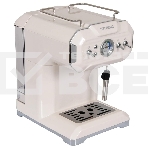 Кофеварка рожковая Hyundai HEM-5300 бежевый/серебристый, исп. кофе - молотый, 1.5 л, 850 Вт, 20 бар, фото14