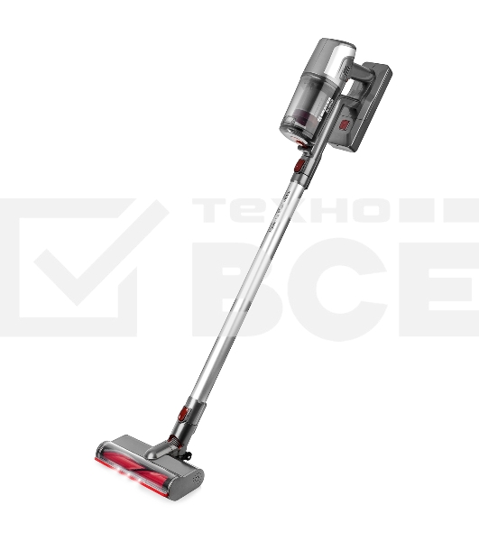 Пылесос вертикальный BRAYER BR4265 серый, питание от аккумулятора, 320 Вт, уборка сухая, пылесборник 0.5 л