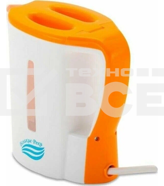 Чайник электрический Великие Реки Мая-1 бело-оранжевый