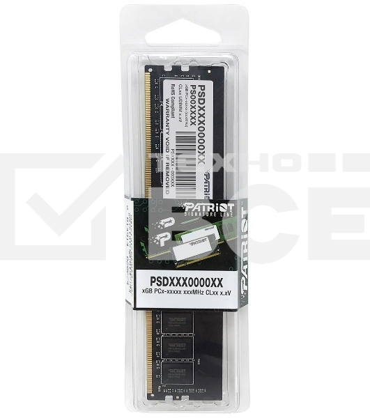 Оперативная память Patriot Signature, DDR4, 8GB (1x8 GB), 3200 MHz, CL22