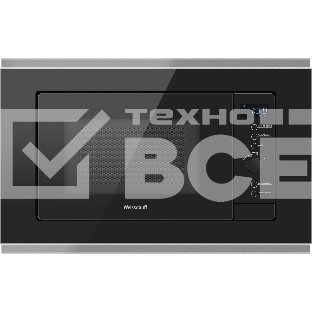 Микроволновая печь встраиваемая Weissgauff HMT-720 BX Grill чёрный, 20 л, 700 Вт, переключатели - поворотный механизм/сенсор