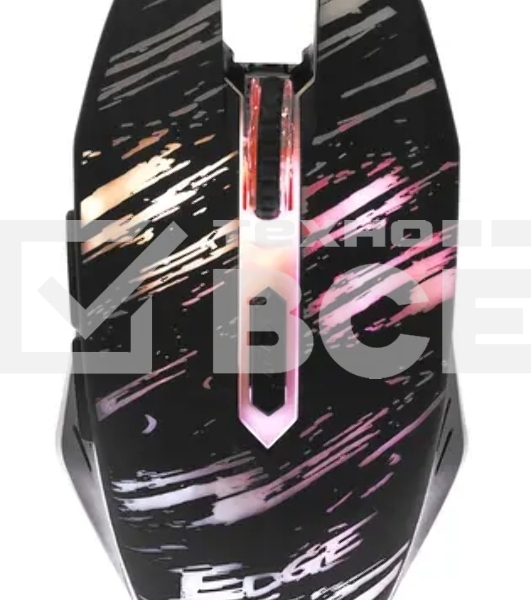 Мышь беспроводная Qumo Edge M17 черный, 2400 dpi, радиоканал, USB, кнопки - 6