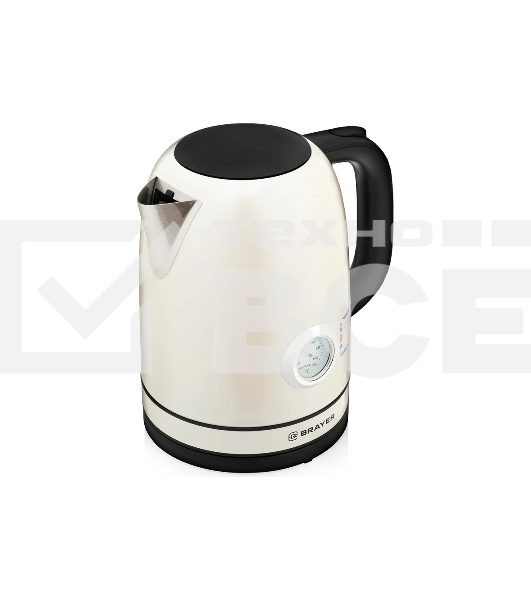 Чайник электрический BRAYER BR1005YE . 2200Вт, STRIX, сталь окраш, термометр,роз.