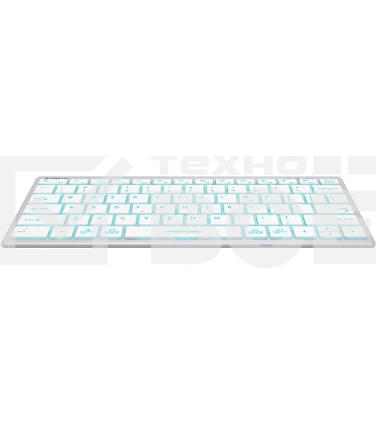 Клавиатура A4Tech Fstyler FX61 проводная, USB, белый/синий