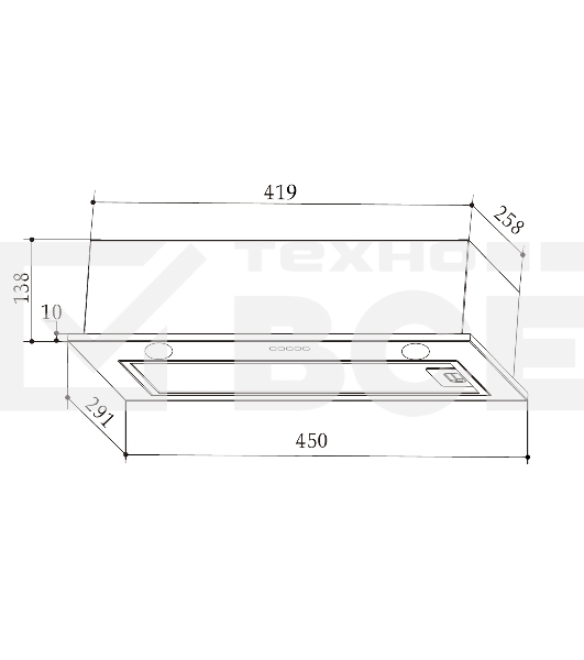 Вытяжка Weissgauff BOX 456 черный