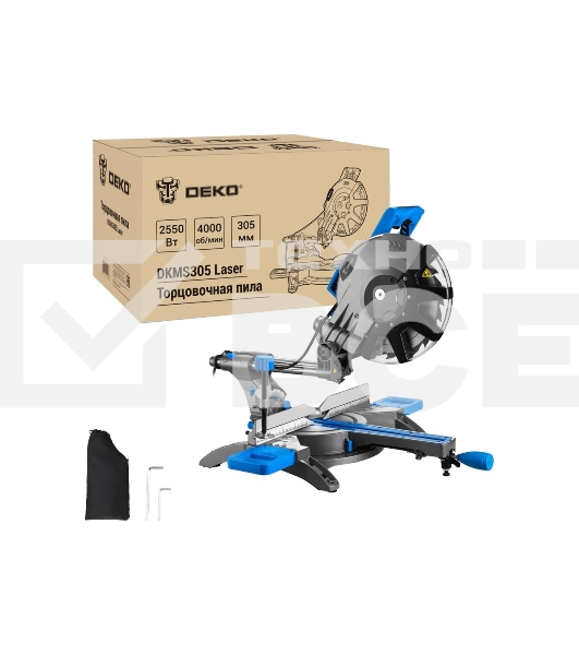 Торцовочная пила Deko DKMS305 Laser 2550Вт, 305мм 084-1060
