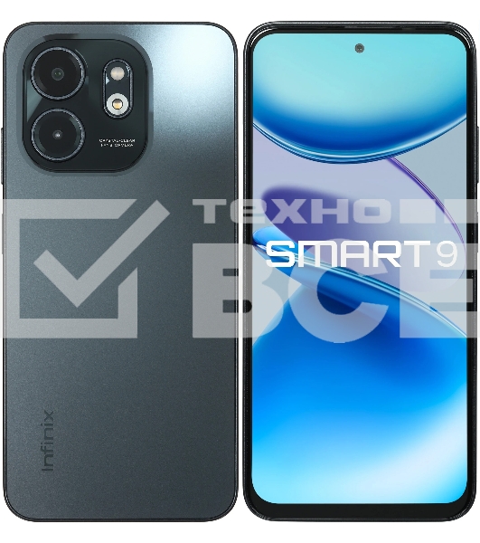 Смартфон Infinix Smart 9, 3/128Gb, черный