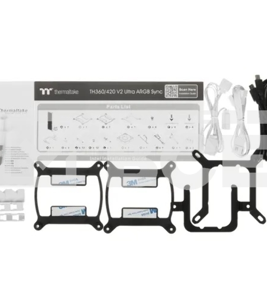 Система водяного охлаждения Thermaltake TH360 V2 Ultra Snow ARGb Soc-AM5/AM4/1200/1700/1851 белый 4-pin 25.8dB Al+Cu LCD Ret (CL-W405-PL12SW-A)