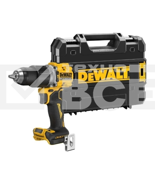 Дрель-шуруповерт DeWalt DCD805NT, Аккумуляторная, 18В, Без АКБ и ЗУ, Кейс