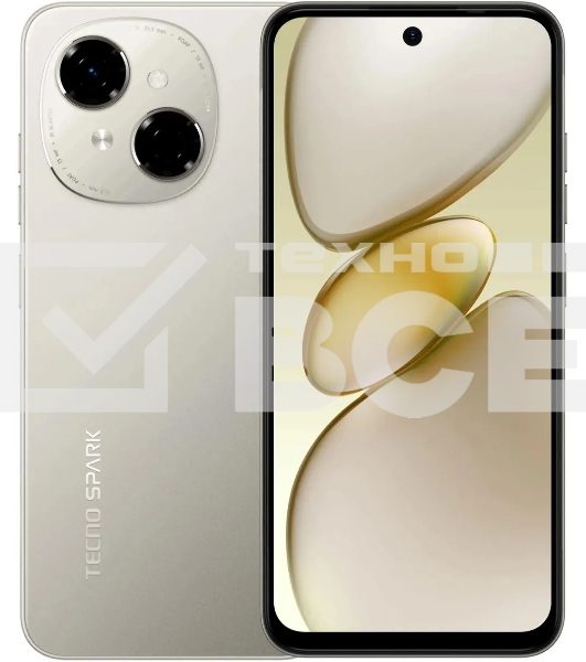 Смартфон Tecno SPARK Go 1 KL4 4/128Gb, золотистый титановый