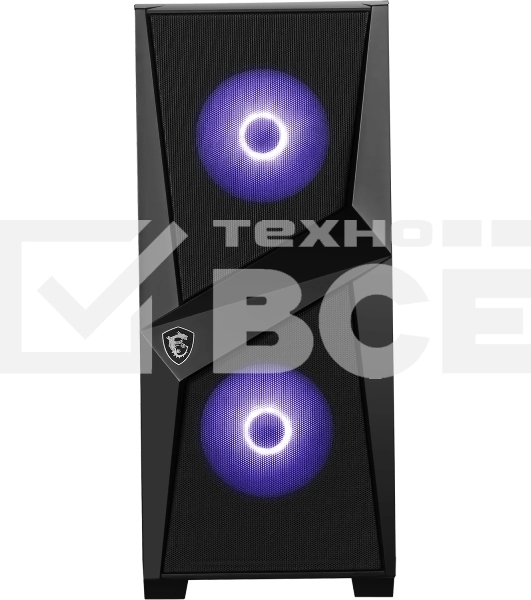 Компьютерный корпус MSI MAG FORGE 100M / mid-tower, ATX, tempered glass side panel / 2x RGB 120mm & 1x 120mm fans inc. / MAG FORGE 100M