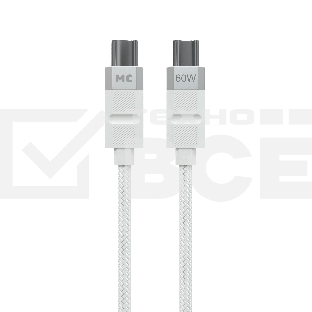 Дата-кабель MORE CHOICE (4620202555007) K87aa 2м USB 3.0A PD60W для Type-C Type-C- 2м, белый