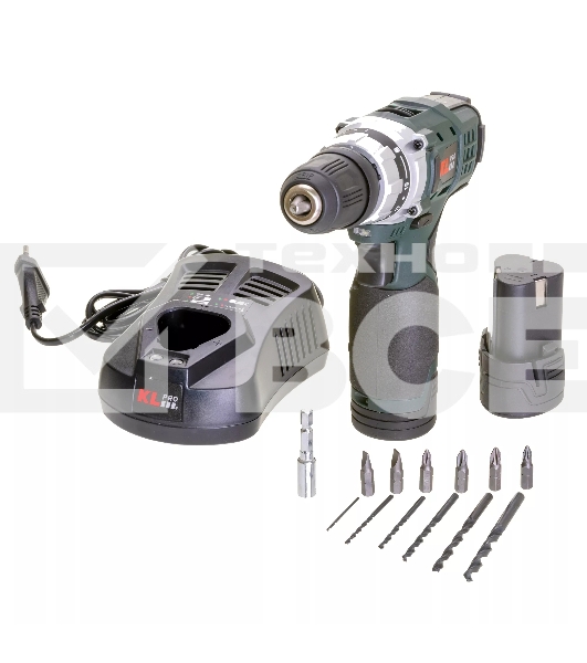 Профессиональный шуруповерт аккумуляторный Klpro KLNM1020 (12 В/2,0 А·ч, 0-1300 об/мин, 12 бит)