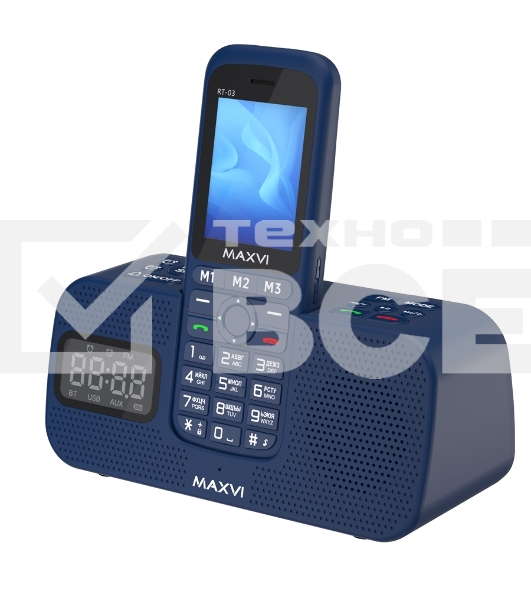 Телефон Maxvi RT-03 blue + док-станция