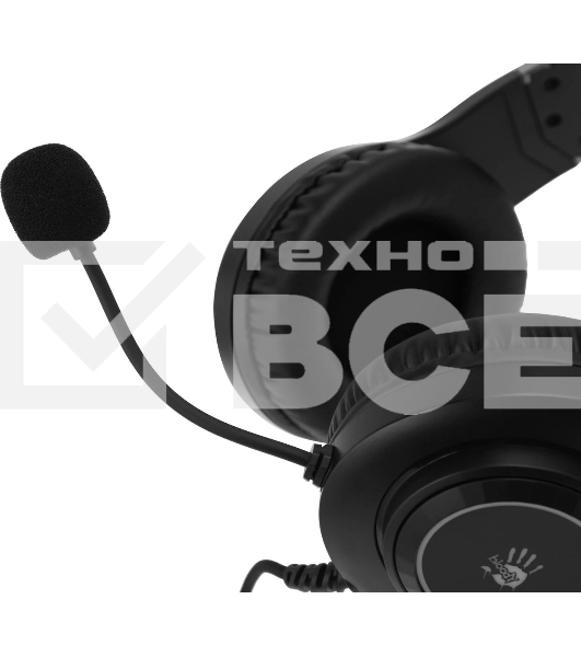 Гарнитура проводная с микрофоном A4 Bloody G220S черный 2м мониторные USB оголовье (G220S USB, BLACK)