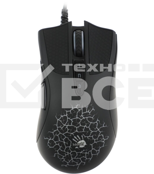 Мышь проводная A4Tech Bloody A90 черный, 6200 dpi, USB, кнопки - 8