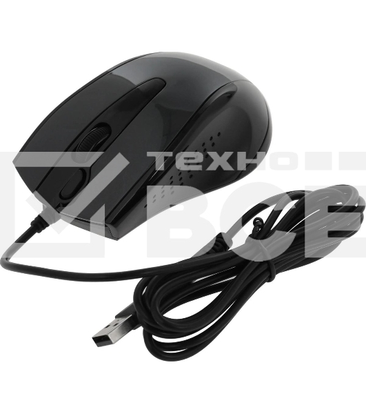 Мышь проводная A4Tech N-500FS черный, 1200 dpi, USB, кнопки - 4