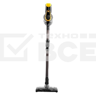 Пылесос вертикальный Brayer BR4273 серый/желтый, питание от аккумулятора, 350 Вт, уборка сухая, пылесборник 0,8 л