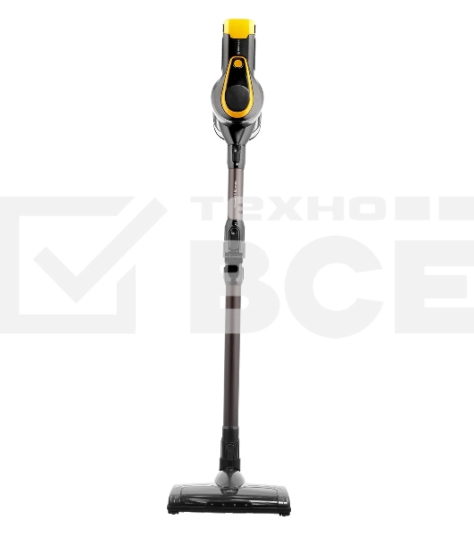 Пылесос вертикальный Brayer BR4273 серый/желтый, питание от аккумулятора, 350 Вт, уборка сухая, пылесборник 0,8 л