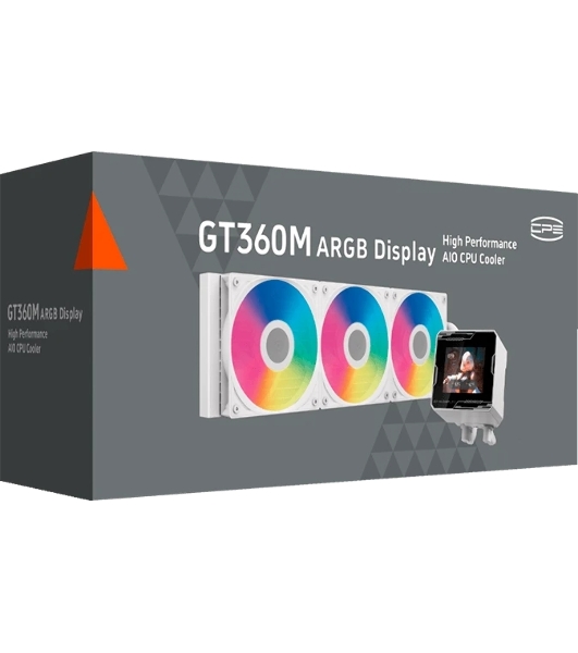Система водяного охлаждения PcCooler GT360M Display ARGB Soc-AM5/AM4/1200/1700/1851 белый 4-pin 15-33.7dB Al LCD 310W Ret (GT360M-WHAWXX-GL)