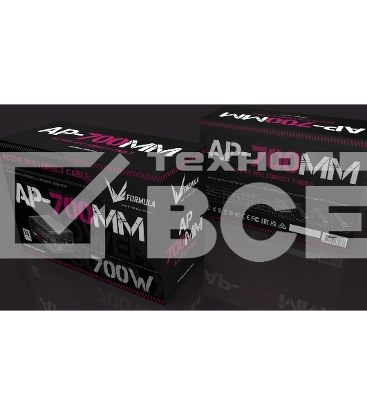 Блок питания Aerocool / Formula ATX 700W AP-700ММ 80 PLUS WHITE (20+4pin) APFC 120mm fan 6xSATA RTL