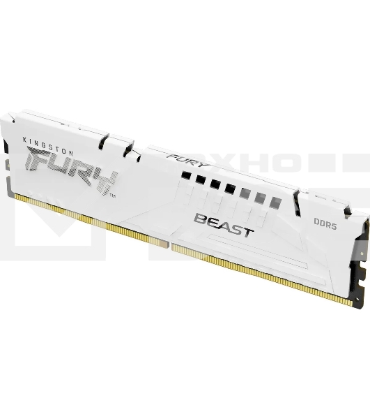Оперативная память Kingston Fury Beast, DDR5, 32GB (1x32GB), 5600MHz, CL36, с радиаторами, белый