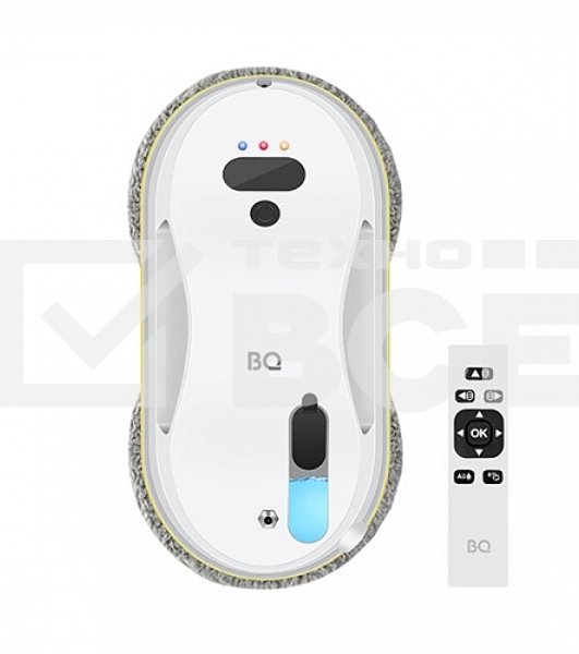 Робот-мойщик окон BQ WR200S White. Мощность 80 Вт/Объем для чистящего средства 110мл/Параметры электропитания 100-240 В,50-60 Гц/Страховочный трос 4м/Минимальная рабочая зона 40х40см/Для всех видов гладких поверхностей: кафель, ламинат, стекло