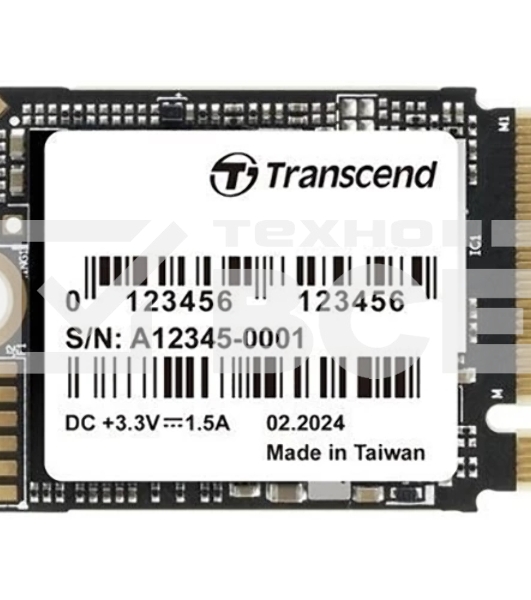 Накопитель SSD Transcend SSD MTE310S, 512Gb, M.2(22x30мм), NVMe, PCIe 4x4, 3D TLC, R/W 3300/1700 Mb/s, IOPs 330 000/690 000, TbW 300, DWPD 0.33, DRAM-less (5 лет)
