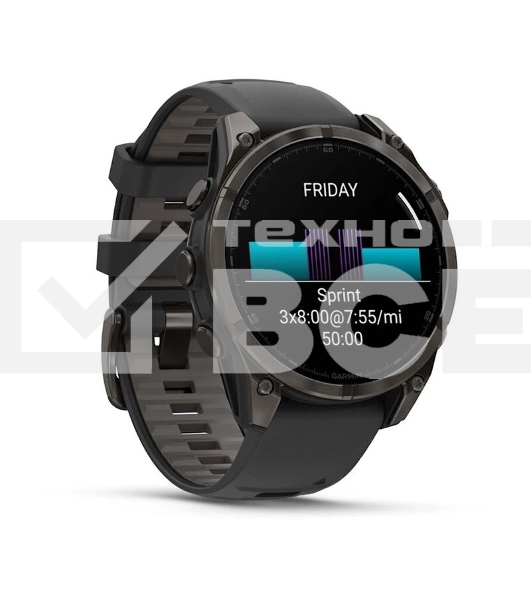Смарт-часы Garmin Fenix 8 AMOLED Sapphire угольно-черный DLC, черный 47мм