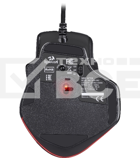 Мышь проводная REDRAGON Aatrox черный, 12400 dpi, USB, кнопки - 15
