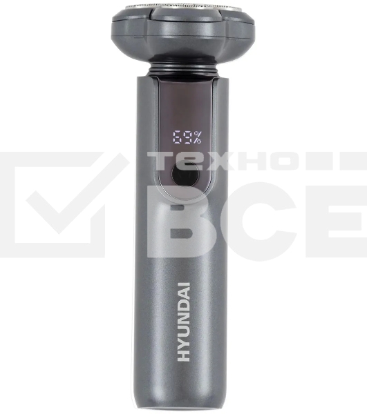 Электробритва роторная Hyundai H-SH8080 реж.эл.:3 питан.:аккум. серебристый