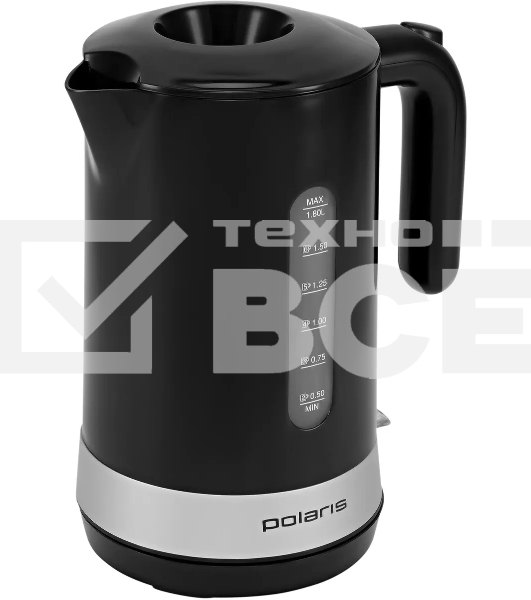 Чайник Polaris PWK 1803C Water Way Pro , пластик Черный