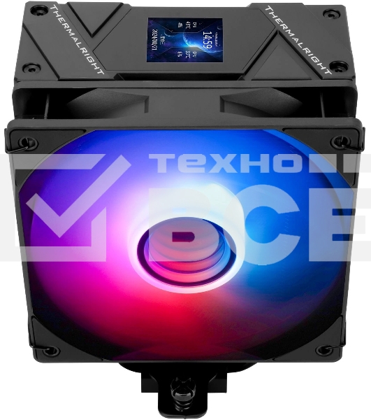 Устройство охлаждения(кулер) Thermalright Assassin Spirit 120 Vision ARGb Soc-AM5/AM4/1200/1700/1851 черный 4-pin 27dB Al+Cu LCD Ret (AS120-VISION-BL-ARGb)