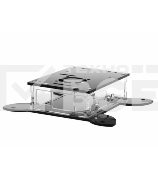 Корпус Qumo, VESA 100x100+вентилятор, Raspberry Pi 4 , акрил, black(RS043)