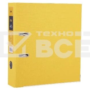 Папка-регистратор Deli EB20150 A4 75мм полипропилен/бумага желтый разборная смен.карм. на кор.