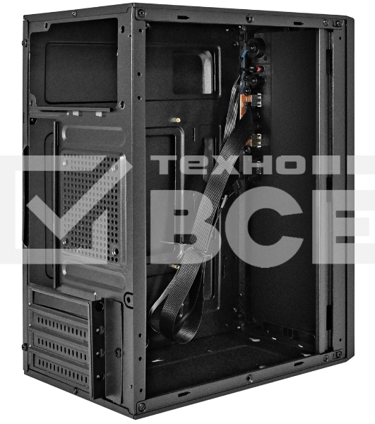 Компьютерный корпус Minitower ExeGate BAA-308U2-UNS400 (mATX, БП UNS400 с вент. 12см, 1хUSB/2хUSB 3.0, HD Audio, черный)
